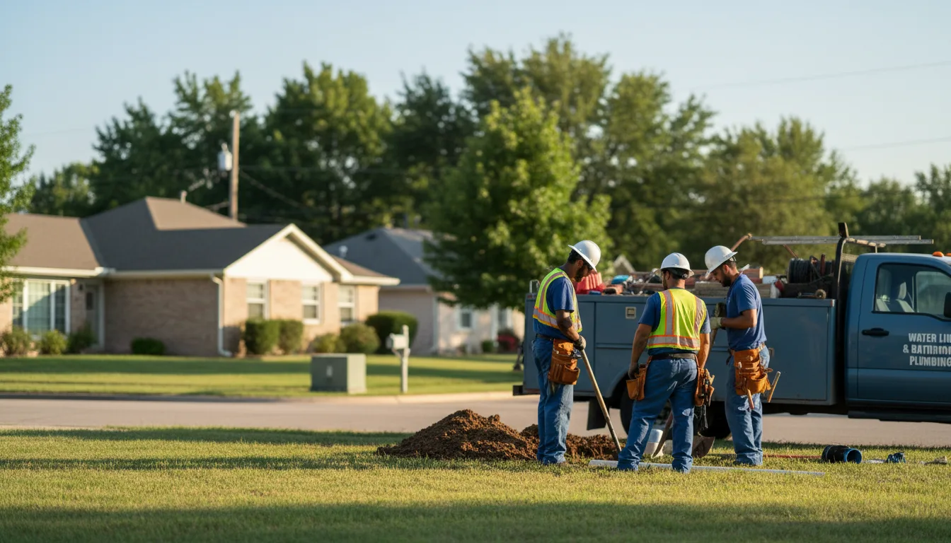 Residential water line and bathroom plumbing service in Colleyville, TX